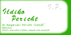 ildiko pericht business card